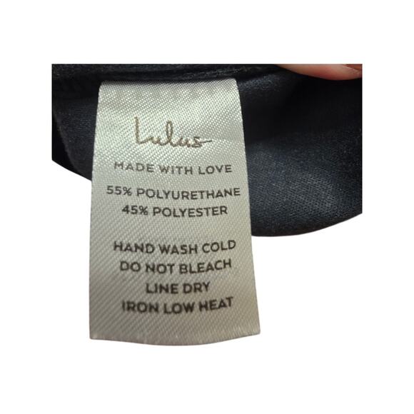 Lulus Faux Leather Spaghetti Strap Wrap Front Mini Dress Size Large EUC - Picture 7 of 7